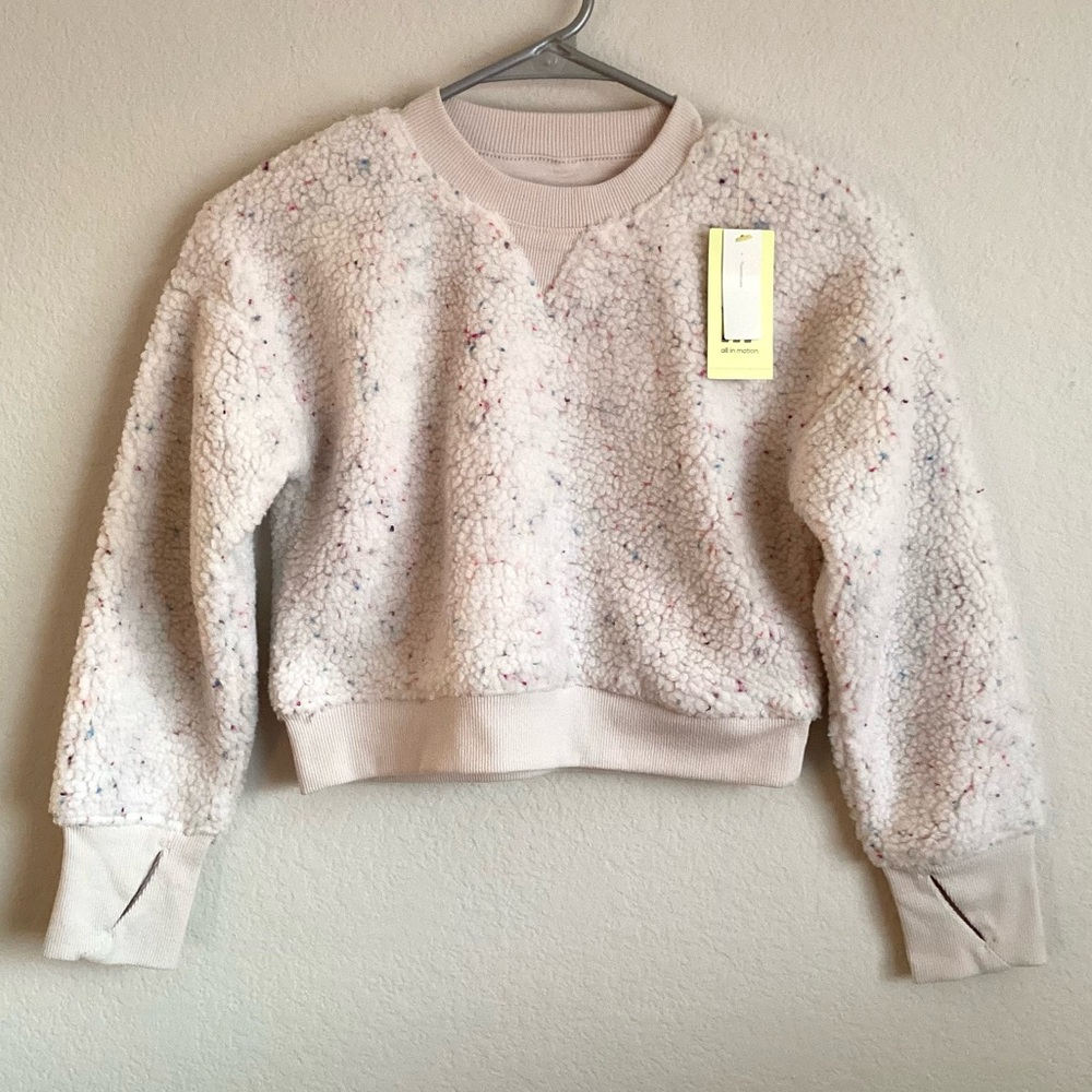 \All in Motion\ NWT Faux Shearling Pullover in Authentic Cream - Picture 1 of 15